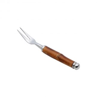 Conjunto 4 Garfos para Petiscos com Cabo de Bambu Natural