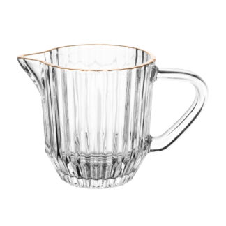 Leiteira de Cristal com Borda Dourada Imperatriz 220ml