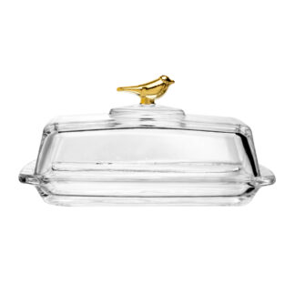 Manteigueira Retangular com Tampa Golden Bird