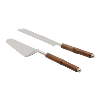 Conjunto 2 Peças para Bolo Bambu Natural