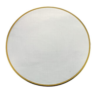 Sousplat Vidro Transparente com Dourado